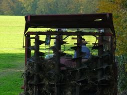 tractor with manure spreaders