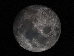 full moon with craters