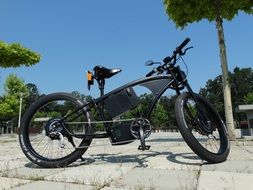 black electric bicycle