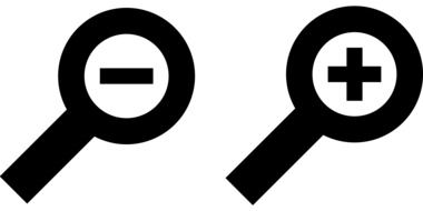 zoom resize loupe icon drawing