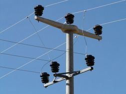 electrical insulators on pylon