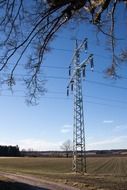 power lines pylon