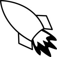 rocket flying drawing