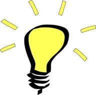 Shining light bulb clipart