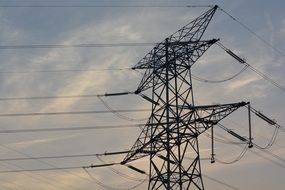 Power lines with the high voltage