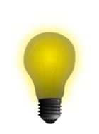 drawing yellow bulb