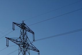 metal pole with wires