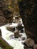 river with stones in the gorge