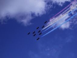 bright airshow in the sky
