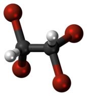 tetrabromoethane ball stick model drawing