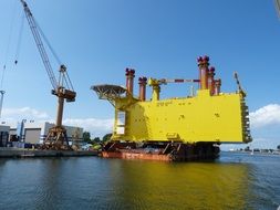 port crane on the Baltic Sea