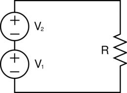 drawn electrical circuit with resistors