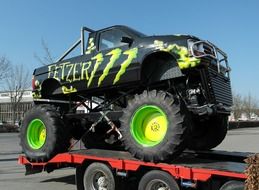 Colorful big monster truck