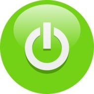 green button switch as an illustration