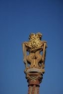 lion fountain on a cathedral square