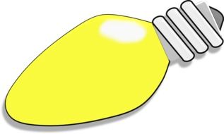 oval yellow bulb with a gray tip