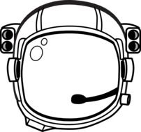 graphic image of an astronaut helmet