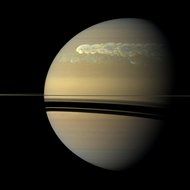 Photo of saturn planet in solar system