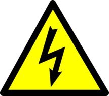 high voltage sign drawing