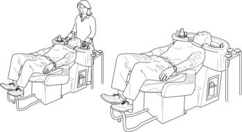 barber massage and wash drawing