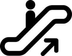 Picture of human on escalator