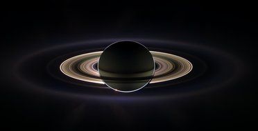 Saturn with the ring system clipart