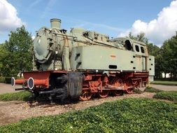 diesel locomotive on railroad