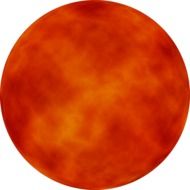 picture of orange gas planet