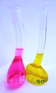 toxic liquid in flasks
