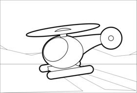 helicopter as a drawing