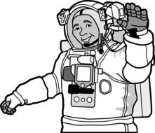 astronaut space drawing