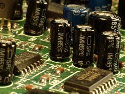 capacitors electronics board