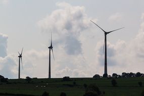 wind turbine in the meadow