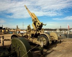 old anti-aircraft gun