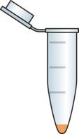 drawn open test tube