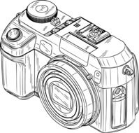 photocamera as a drawing