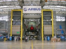 aircraft assembly at the factory