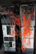 chaos of server cables