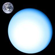 gas giant planet Uranus in the solar system