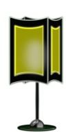 yellow electric lamp drawing