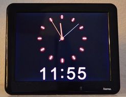time on the tabl of the electronic clock