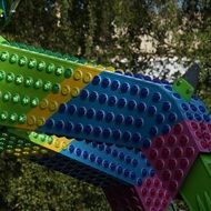 Lights in amusement park