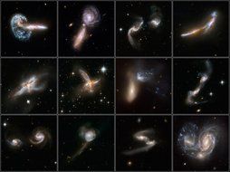 types of galaxies, collage