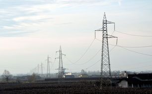 Electric towers and wires