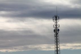 antenna on a cloudy sky background