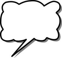 clipart of the speech cloud