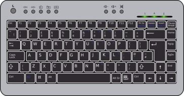 grey keyboard drawing