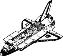 space shuttle drawing