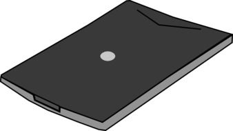 drawing of a black modern tablet