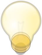 light bulb, top view, drawing